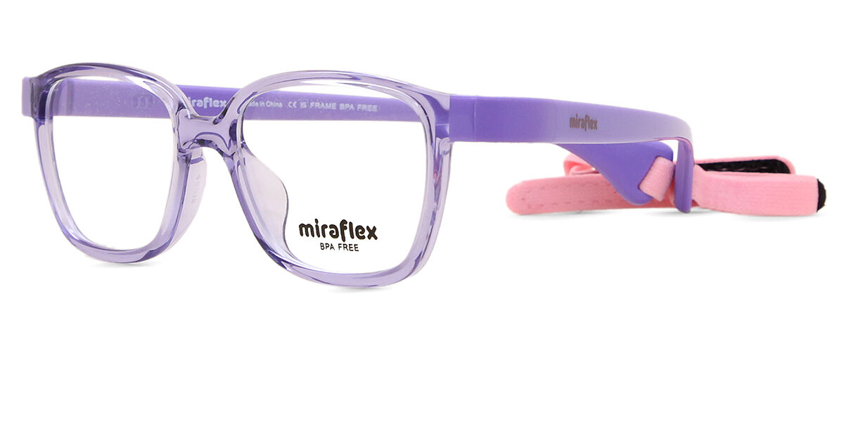Miraflex MF4002 Kids K607 Square Transparent Lilac Eyeglasses