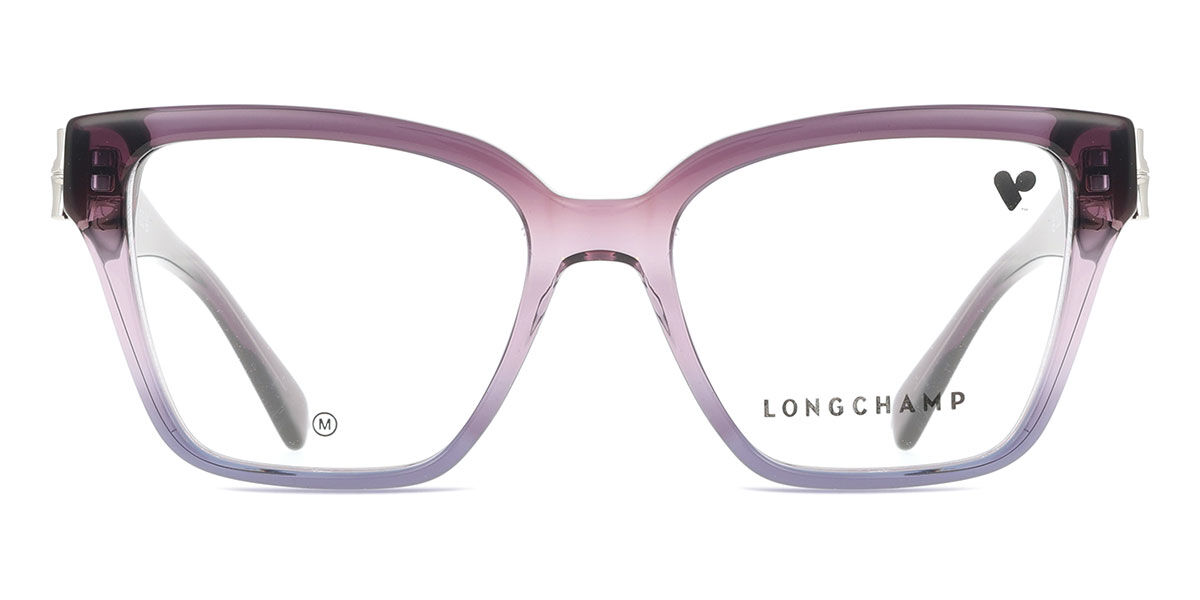 ラボンエクラ Longchamp LO2733 500 Square Transparent Gradient Purple Eyeglasses