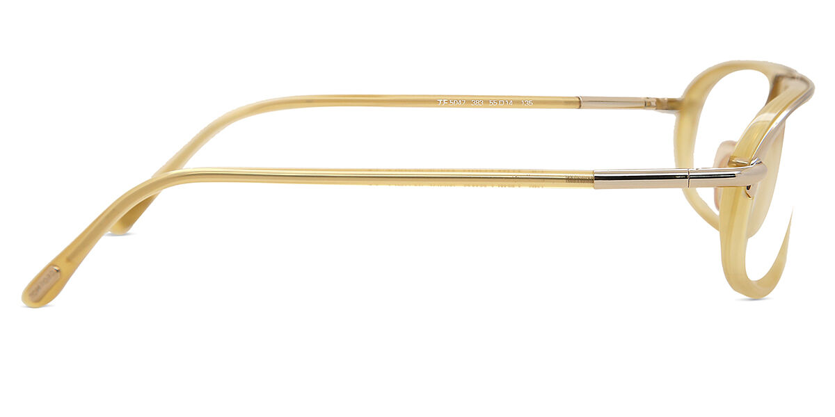 Tom Ford FT5047 383 Rectangle Transparent Honey Brown Eyeglasses