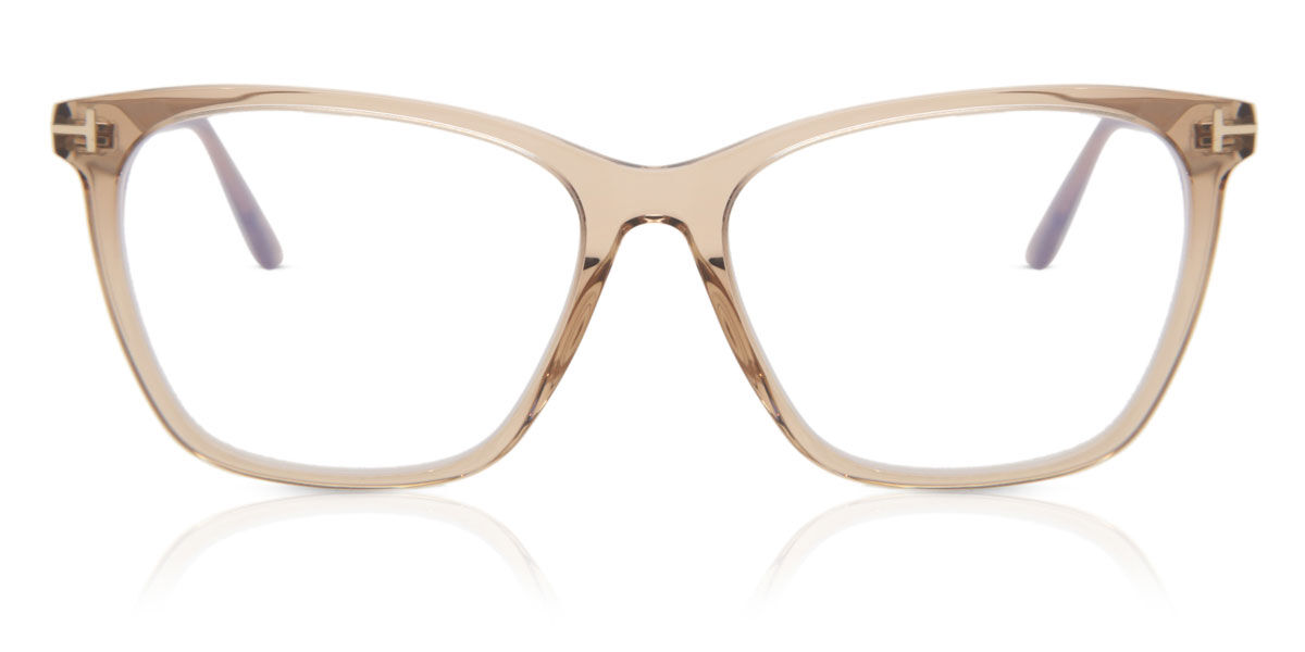 Tom Ford FT5762-B 045 Blue-Light Block Transparent Brown