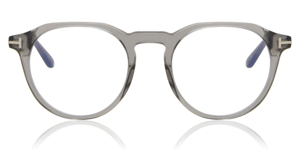Tom Ford FT5833-B 020 Blue-Light Block Oval Transparent Grey