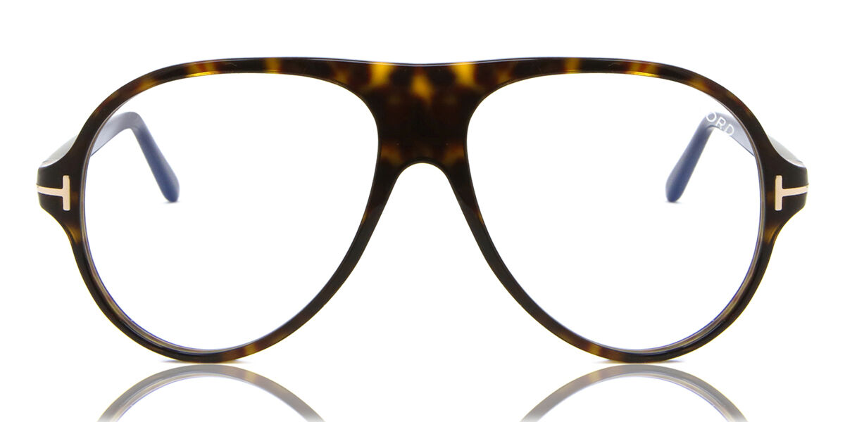Tom Ford FT5012-B Blue-Light Block 052 Pilot Dark Tortoise