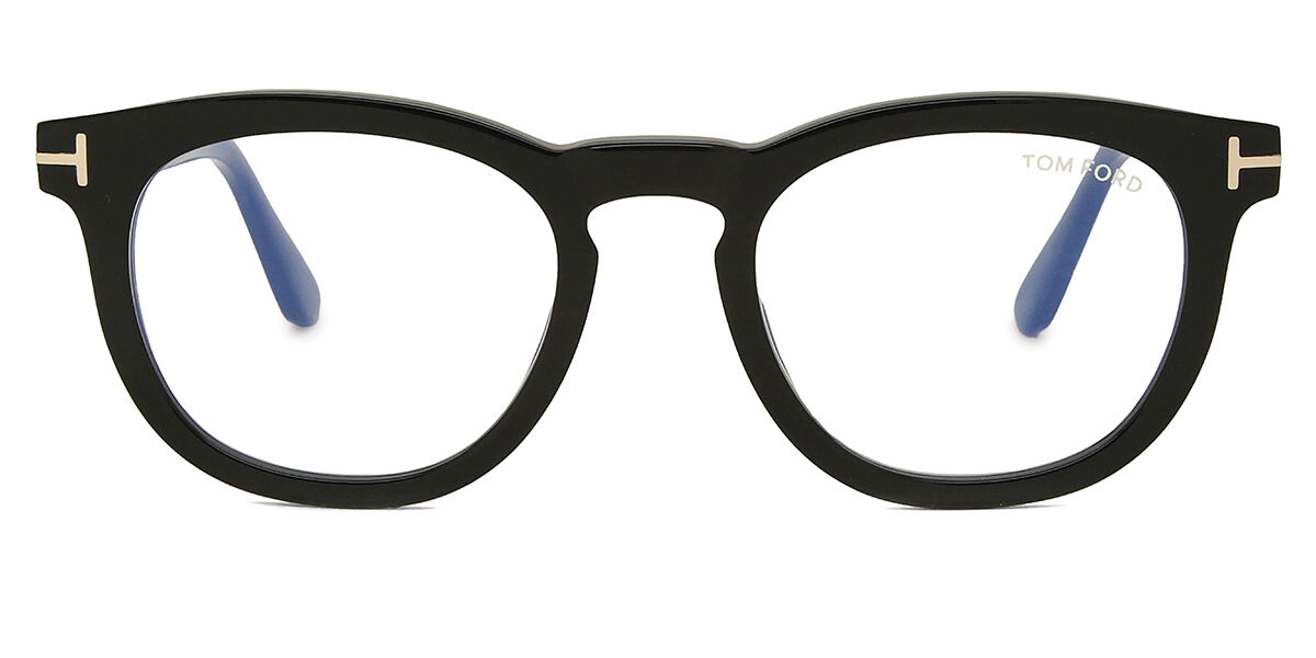 Tom Ford FT5993-B with Clip-On 001 Blue-Light Block Oval Shiny