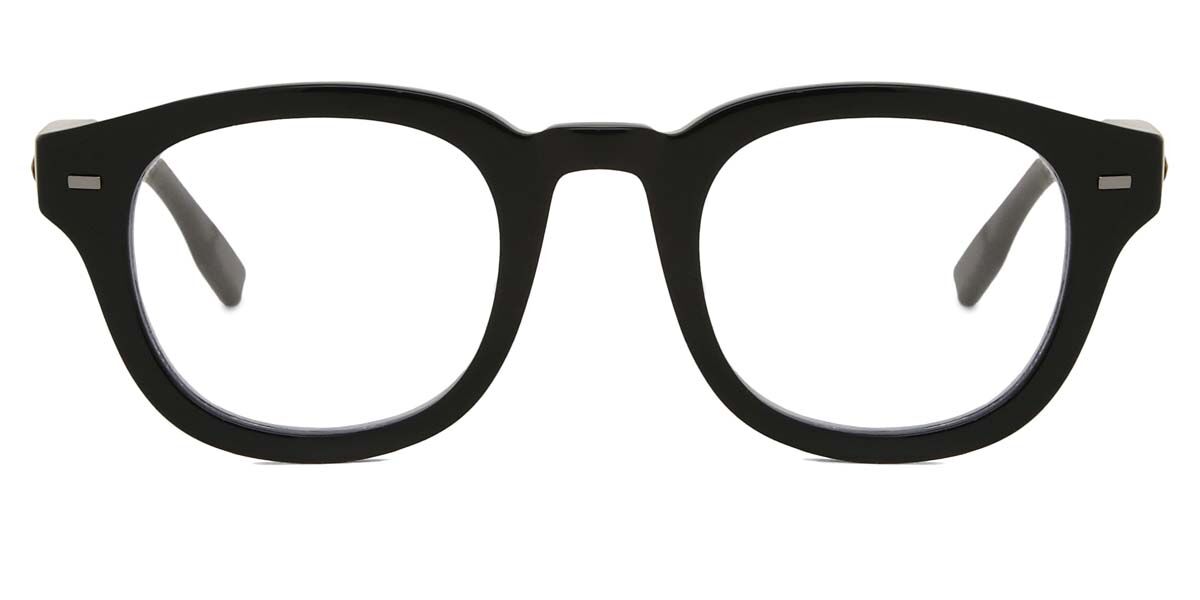 Ermenegildo Zegna ZC5005 001 Oval Black Eyeglasses