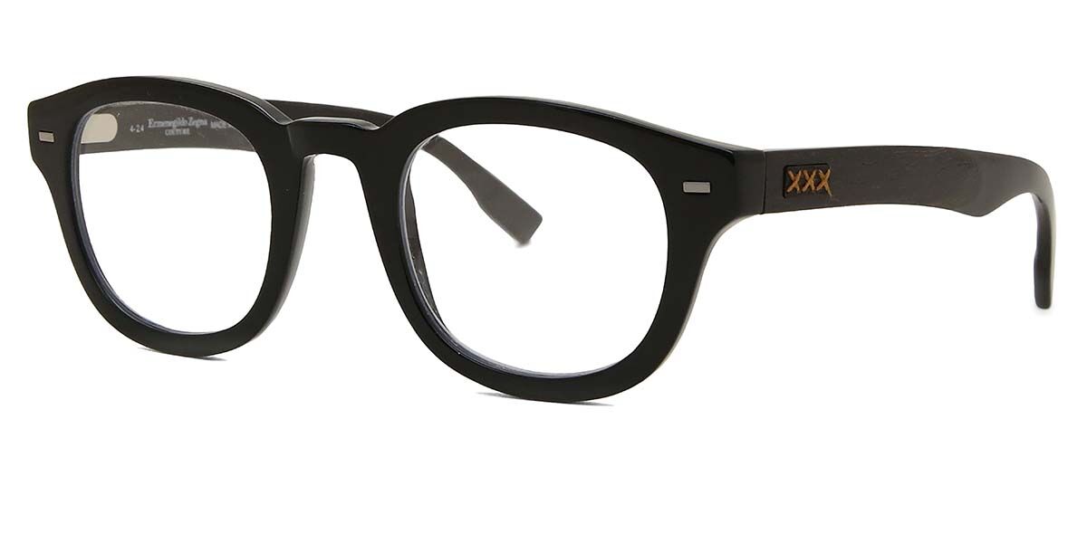 Ermenegildo Zegna ZC5005 001 Oval Black Eyeglasses