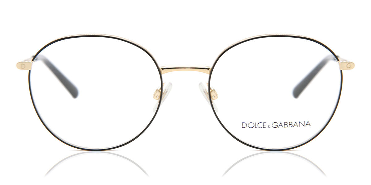 Dolce & Gabbana DG1322 1334 Round Gold/Black Eyeglasses