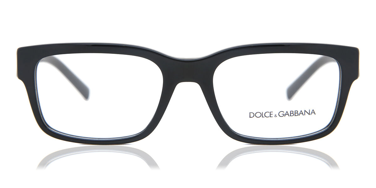 Dolce & Gabbana DG3352 501 Rectangle Black Eyeglasses