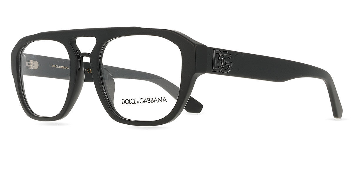Dolce & Gabbana DG3415 2525 Pilot Matte Black Eyeglasses