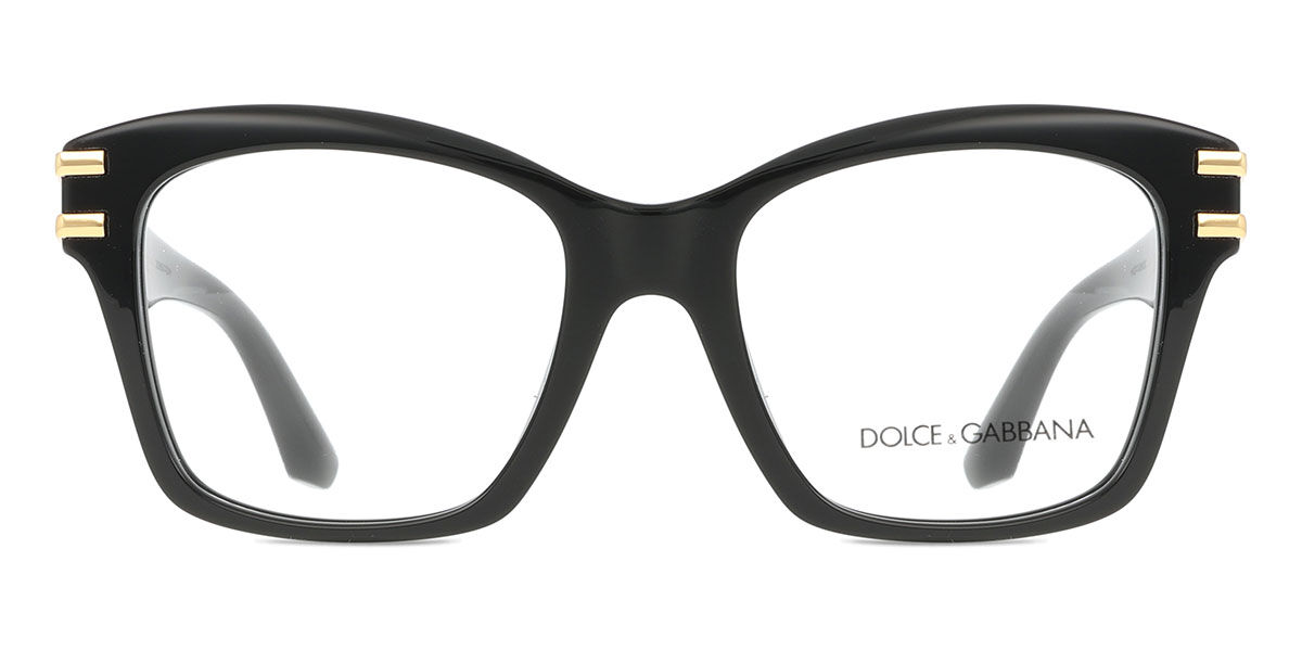 Dolce & Gabbana DG3419 501 Square Shiny Black Eyeglasses