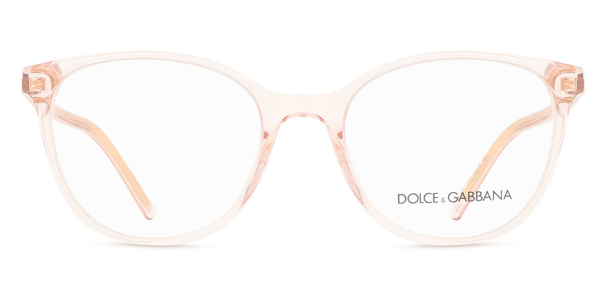 Dolce & Gabbana DG3425 3148 Oval Transparent Pink Eyeglasses
