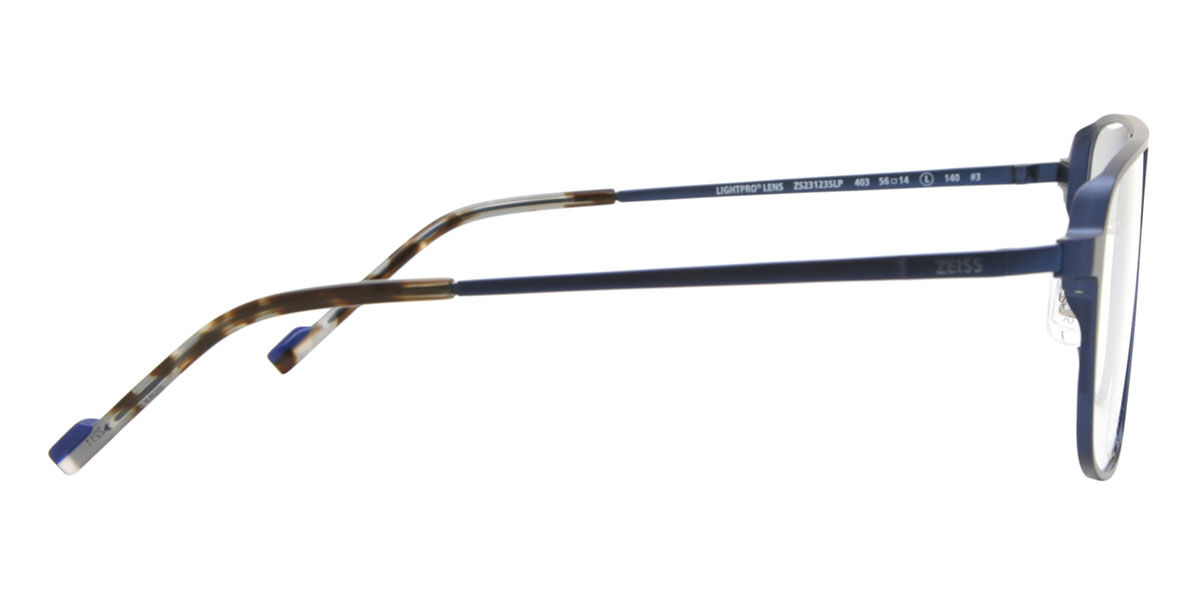 Zeiss ZS23123SLP With Clip-On 403 Pilot Satin Blue Eyeglasses