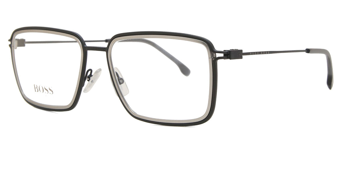 Boss 1231 284 Square Black Ruthenium Eyeglasses | SmartBuyGlasses